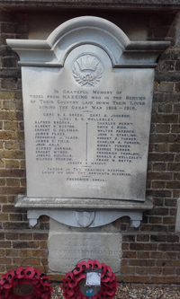 Nazeing Congregational Church WWI war memorial &copy; Nazeing Congregational Chapel, 2016