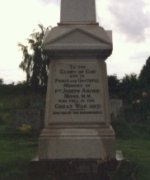 Stoke Ash Pte J A Moss war memorial © R. Buggey 2001