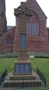 St German's Cathedral war memorial cross cIsle of Man Cathedral 2017