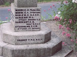 Longdown war memorial after work © Holcombe Burnell Parish Council 2006