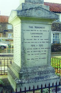 Lakenheath war memorial obelisk &copy; Lakenheath PC, 2009