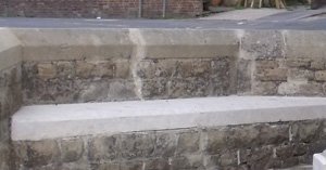 As part of the project joints were re-pointed with lime mortar © Yalding Parish Council, 2011