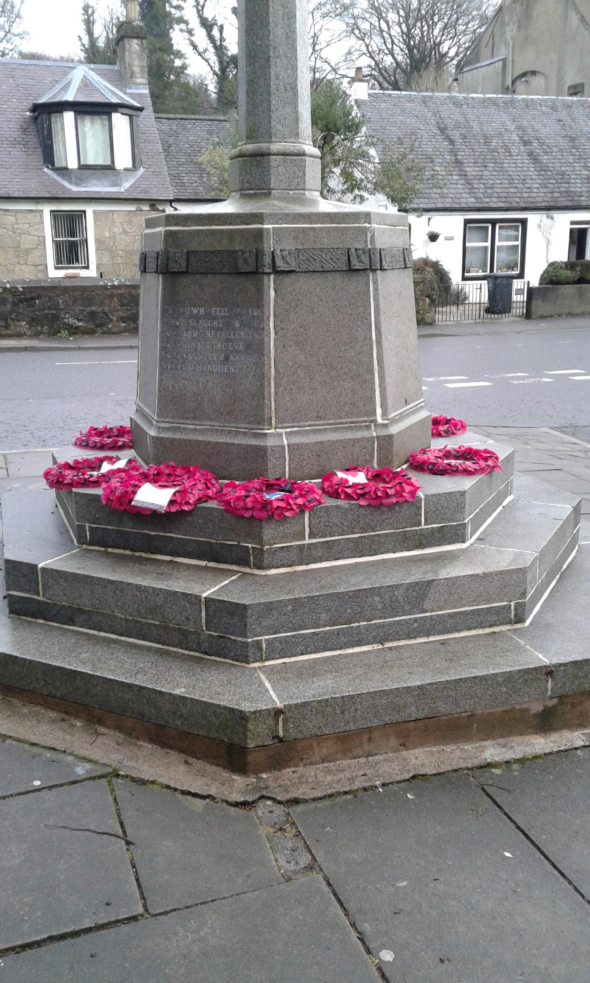 Kilbarachan war memorial after work ©Renfrewshire Council, 2017